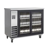 Blueair BLNBB-48SG-SL-HC 49" Shallow Depth 2-Door Glass Back Bar Cooler