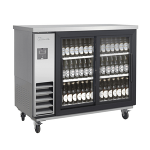 Blueair BLNBB-48SG-SL-HC 49" Shallow Depth 2-Door Glass Back Bar Cooler