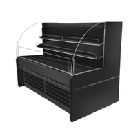Howard-McCray SC-OD40E-4S-B 51-Inch Black Curved-End Open Air Refrigerated Display Case