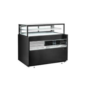 EFI CGOMD-7260 71.7" Black Straight-Sided Refrigerated Dual Showcase