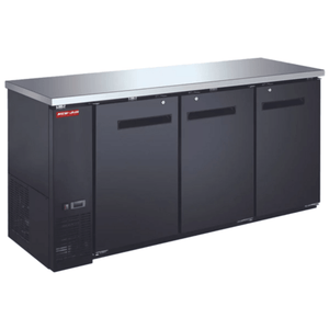 New Air NBB-72-SB-N 72-Inch 3-Door Solid Back Bar Refrigerator with Stainless Top