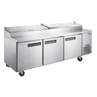 New Air NPT-092-PI 92-Inch Commercial Pizza Prep Station with Three Doors