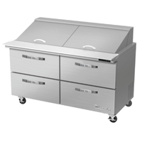 Blue Air BLMT60-D4-HC 60.5-Inch 4-Drawer Mega Top Prep Table