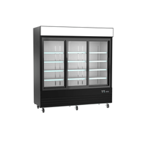 Ancaster Food Equipment AFE-G58 78.2-Inch 3-Door Sliding Glass Commercial Refrigerator