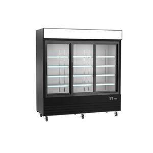 Ancaster Food Equipment AFE-G58 78.2-Inch 3-Door Sliding Glass Commercial Refrigerator