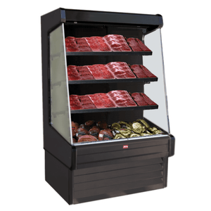 Howard-McCray SC-OM30E-4-B-LED 51-Inch Endless Open Meat Merchandiser - Black