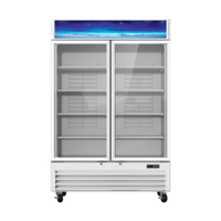 Blue Air BGM49W-HC 54.25-Inch Two-Section Glass Door Merchandiser Refrigerator