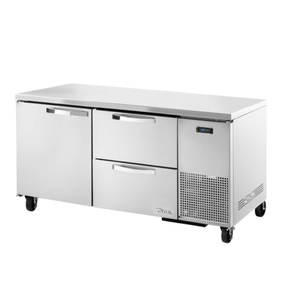 True TUC-67D-2-HC~SPEC3 67-Inch Deep Undercounter Cooler with Mixed Door and Drawer Storage