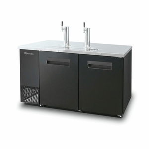 Blue Air BDD59-2B-HC 59-Inch Commercial Two-Keg Draft Beer Dispenser with Dual Towers