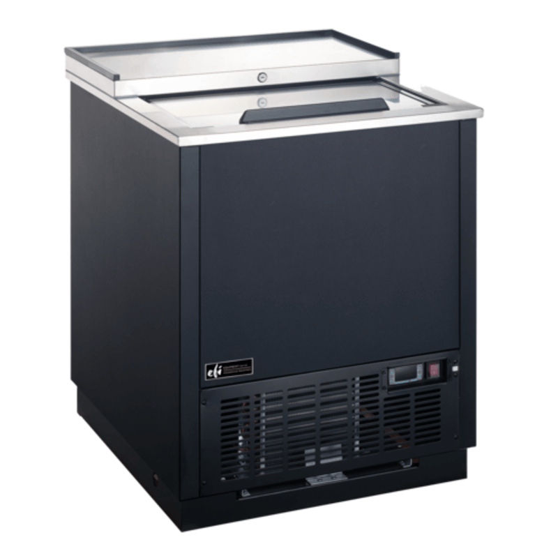 EFI FGF-25-VCX 26.4-Inch Black Sliding-Door Glass Froster
