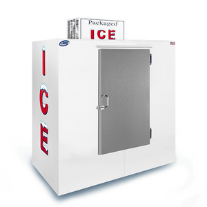 Leer L065UCSP 65 Cu. Ft. Solid Door Outdoor Ice Merchandiser