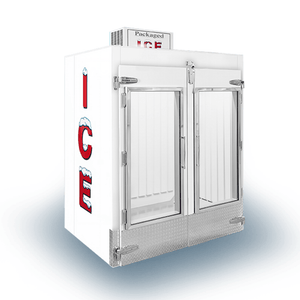 Leer L150UAGPPL 72" Glass Door Indoor Ice Merchandiser for Pallet Loading