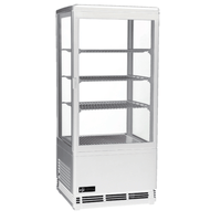 EFI CGCM-1738-W White 2.9 cu. ft. Four-Sided Glass Refrigerated Merchandiser