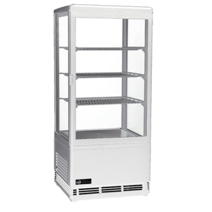 EFI CGCM-1738-W White 2.9 cu. ft. Four-Sided Glass Refrigerated Merchandiser