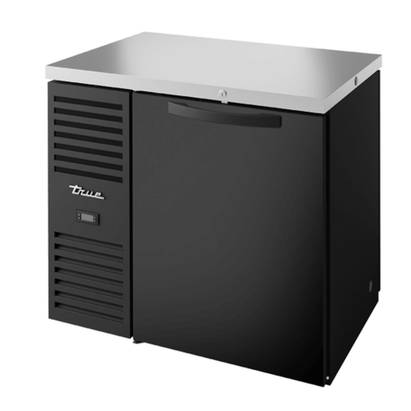 True TBR36-PTSZ1-L-B-S-S-1 36-Inch Black Pass-Thru Back Bar Refrigerator