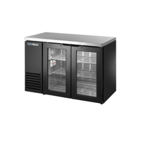 True TBB24-48-2G-Z1-SFT-B-1 48-Inch Black Glass Door Back Bar Refrigerator