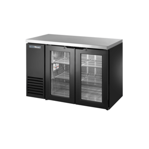True TBB24-48-2G-Z1-SFT-B-1 48-Inch Black Glass Door Back Bar Refrigerator