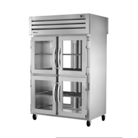 True 52.63-Inch Two-Section Pass-Thru Glass Door Refrigerator STA2RPT-4HG-2G-HC