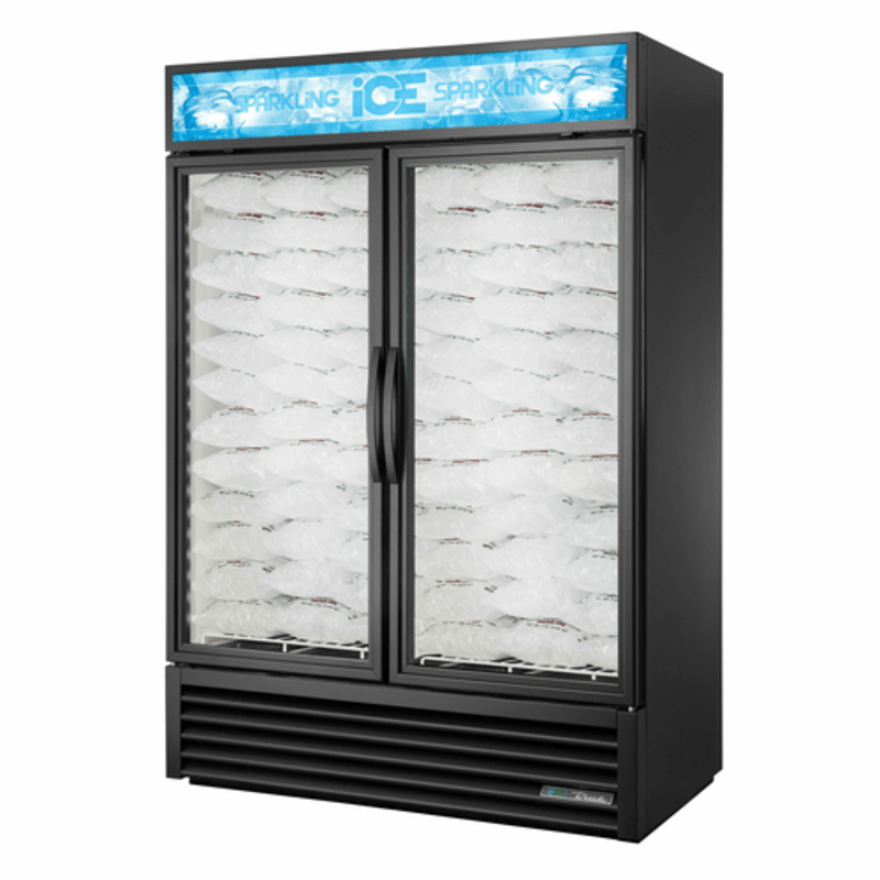 True 54-Inch Two-Section Glass Door Ice Merchandiser GDIM-49NT-HC~TSL01