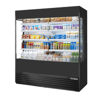 True 72-Inch Black Glass-Sided Open Air Merchandiser TOAM-72GS-HC~NSL01