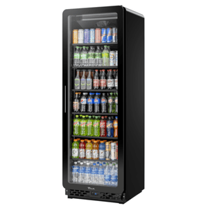True CVM-20-HC~EGC01 27" Black Curved Glass Merchandiser Refrigerator