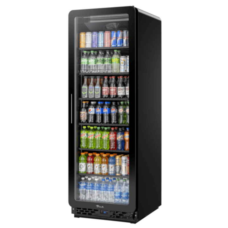 True CVM-24-HC~EGC01 27-Inch Contemporary Curved Glass Merchandiser Refrigerator
