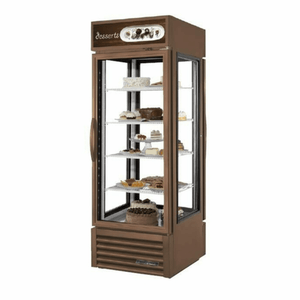 True G4SM-23PT-HC~TSL01 27.5-Inch Dual-Access Vertical Glass Merchandiser