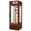 True G4SM-23RGS-HC~TSL01 27" specialty rotating glass dessert merchandiser showcasing assorted desserts.
