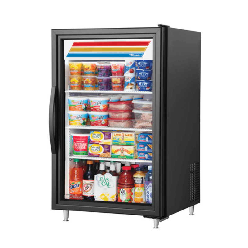 True GDM-07-HC~TSL01 24.13-Inch Black Countertop Glass Door Cooler