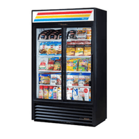 True GDM-41SL-HC-LD Slim Line 47" Double Sliding Glass Door Merchandiser Refrigerator