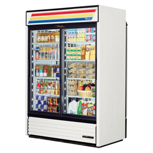 True GDM-47RL-HC-LD 54-Inch Black Pass-Through Refrigerated Merchandiser