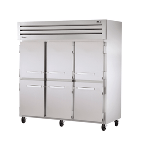 True Refrigeration STR3F-6HS-HC 3-Section Solid Half-Door Reach-In Freezer