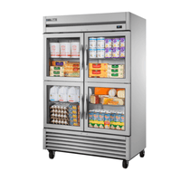 True Refrigeration T-49G-4-HC~FGD01 54-Inch Two-Section Glass Half-Door Refrigerator