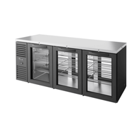 True Refrigeration TBR84-PTSZ1-L-B-GGG-GGG-1 84" Glass Door Pass-Through Back Bar Cooler