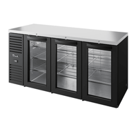 True Refrigeration TBR84-RISZ1-L-B-GGG-1 84-Inch 3-Section Glass Door Back Bar Cooler