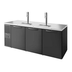True Refrigeration TDR84-PTSZ1-L-B-SSS-SSS-1 84-Inch Black Pass-Thru Draft Dispenser
