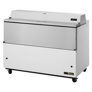 True Refrigeration Mobile Milk Cooler for Schools, designed for efficient beverage service and storage.