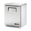 True Refrigeration TUC-24F-HC 24 inch undercounter commercial freezer with stainless steel finish.