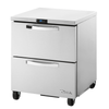 True SPEC SERIES TUC-27D-2-HC~SPEC3 27 inch commercial undercounter refrigerator with drawers on wheels.
