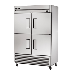 True T-49F-4-HC Two-Section 54" Solid Half-Door Reach-In Freezer