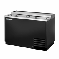 True T-50-GC-HC 49.6-Inch Black Solid Slide Lid Glass and Plate Chiller