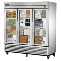 True T-72FG-HC~FGD01 78-Inch 3-Door Commercial Glass Reach-In Freezer