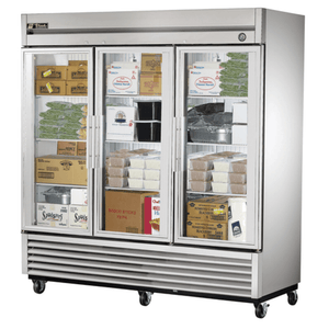 True T-72FG-HC~FGD01 78-Inch 3-Door Commercial Glass Reach-In Freezer