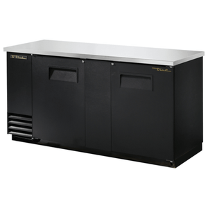 True TBB-3-HC 69-1/8-Inch Solid Door Refrigerated Back Bar Cooler - Black