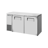 True TBB24-60-2S-Z1-SFT-S-1 60-1/8" Two-Door Stainless Steel Back Bar Refrigerator (Outdoor Rated)