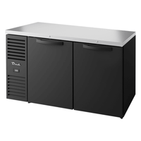 True TBR60-RISZ1-L-B-SS-1 60-Inch Solid Door Back Bar Cooler with Stainless Top