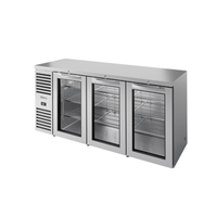 True TBR84-RISZ1-L-S-GGG-1 84" Glass Door Back Bar Refrigerator with Stainless Steel Finish