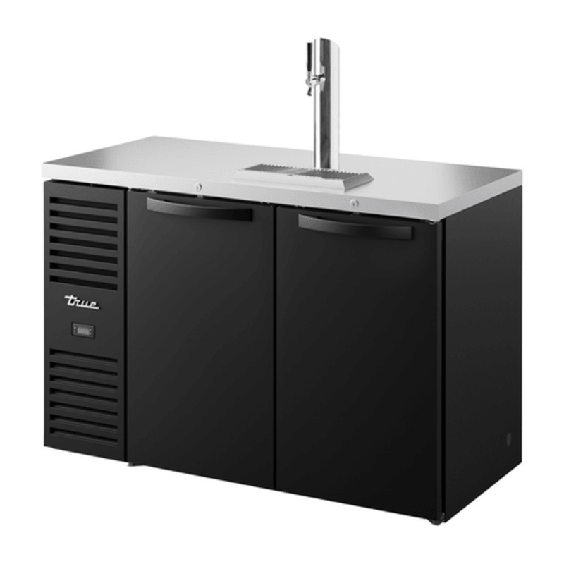 True TDR52-RISZ1-L-B-SS-1 52-Inch Outdoor-Rated Draft Beer Dispenser with Black Exterior