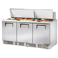 True TFP-72-30M 72" 3-Door Mega Top Sandwich and Salad Prep Unit