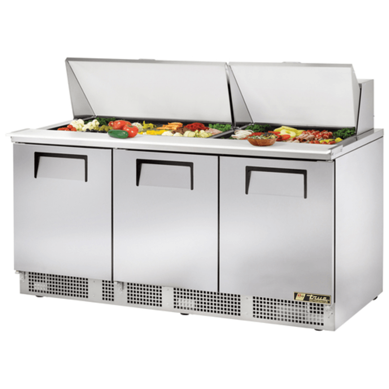 True TFP-72-30M 72" 3-Door Mega Top Sandwich and Salad Prep Unit